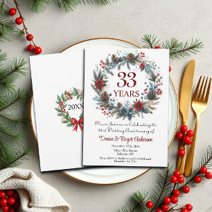 Winter zum 33. Hochzeitstag Einladung