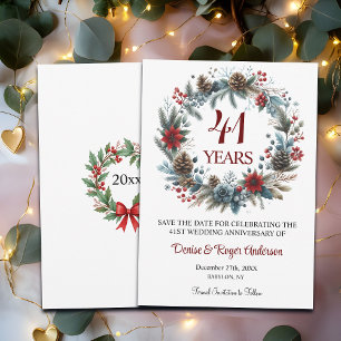 Winter zum 41. Hochzeitstag Save The Date