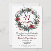 Winter zum 47. Hochzeitstag Einladung (Vorderseite)
