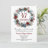 Winter zum 47. Hochzeitstag Einladung (Stehend Vorderseite)