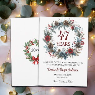 Winter zum 47. Hochzeitstag Save The Date
