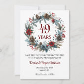 Winter zum 49. Hochzeitstag Save The Date (Vorderseite)