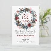 Winter zum 52. Hochzeitstag Einladung (Stehend Vorderseite)