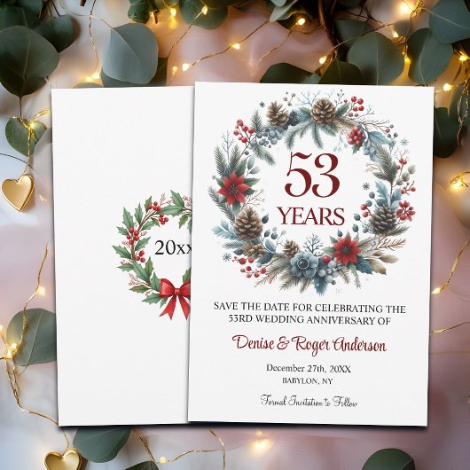 Winter zum 53. Hochzeitstag Save The Date