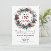 Winter zum 56. Hochzeitstag Einladung (Stehend Vorderseite)