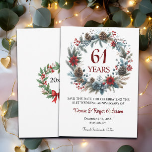 Winter zum 61. Hochzeitstag Save The Date