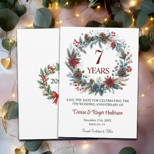 Winter zum 7. Hochzeitstag Save The Date