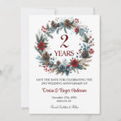 Winter zum zweiten Hochzeitstag Save The Date (Vorderseite)