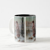 Winter Zweifarbige Tasse (Vorderseite Links)