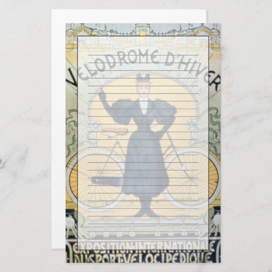 "Winter-Zyklus-laufende Bahn", internationale Briefpapier (Vorne/Hinten)