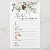 Winterabend Brautparty Emoji-Picktionary (Vorderseite)