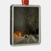 Winterabend Foto Ornament Aus Metall (Rechts)