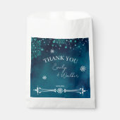 Winterabend Hochzeit Danke Geschenktütchen (Vorderseite)