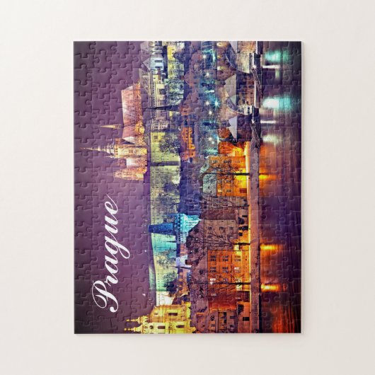 Winterabend in der Tschechischen Republik Prag Puzzle (Vertikal)