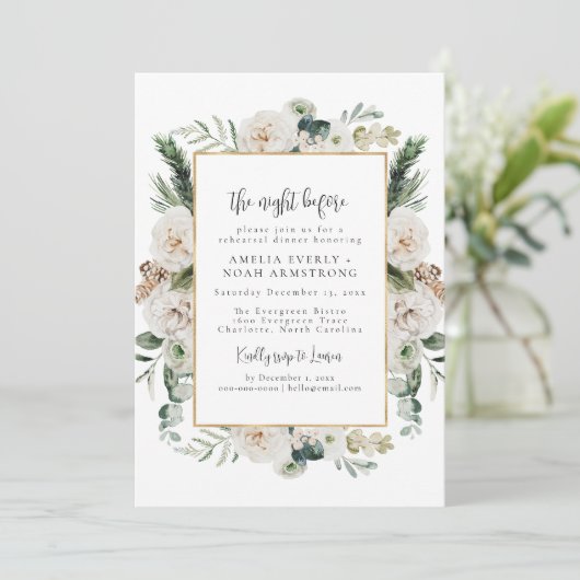 Winterabend Probe Einladung (Stehend Vorderseite)