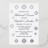 Winterabend Snowflake Probe Folieneinladung (Vorderseite)