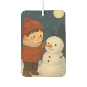 Winterabend Snowman Spaß Autolufterfrischer
