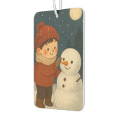 Winterabend Snowman Spaß Autolufterfrischer (Links)