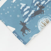 Winterabend Vintage Dorfmitte Fleecedecke (Ecke)