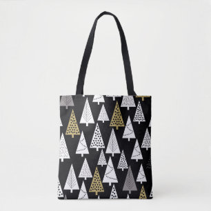 Winterabende: Gold-Silber-Bäume. Tasche