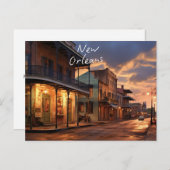 "Winterabende in New Orleans" Feiertagspostkarte (Vorne/Hinten)