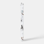 Winterabenteuer, Kiefernfüße, Schlitten, Eisfische iPhone 15 Hülle (Linke Seite)