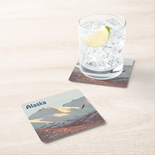 Winteradler Rechteckiger Pappuntersetzer (Vor Ort)