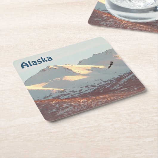 Winteradler Rechteckiger Pappuntersetzer (angewinkelt)