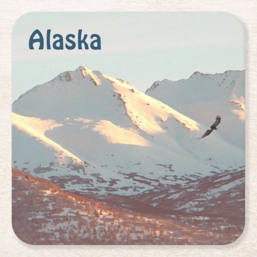 Winteradler Rechteckiger Pappuntersetzer (Vorderseite)