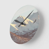 Winteradler Runde Wanduhr (Winkel)