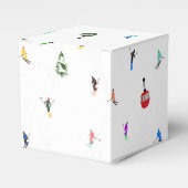 Winteralpine Skiern Skizze Geschenkschachtel (Vorderseite)