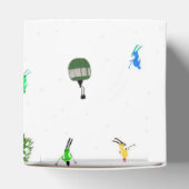 Winteralpine Skiern Skizze Geschenkschachtel (Oben)