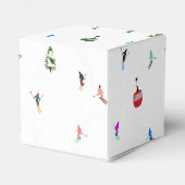 Winteralpine Skiern Skizze Geschenkschachtel (Rückseite)