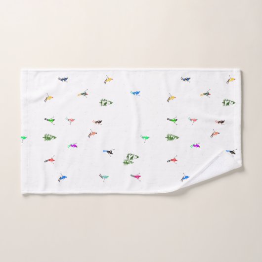 Winteralpine Skifahrer Skispass Badhandtuch Set (Handtuch)