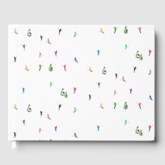 Winteralpine Skifahrer Skispass Gästebuch (Vorderseite)