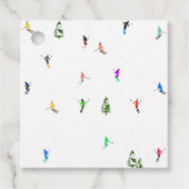 Winteralpine Skifahrer Skispass Geschenkanhänger (Vorderseite)