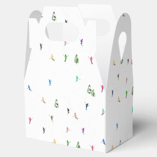 Winteralpine Skifahrer Skispass Geschenkschachtel (Geöffnet)