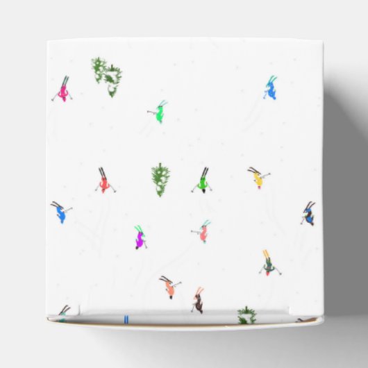 Winteralpine Skifahrer Skispass Geschenkschachtel (Oben)