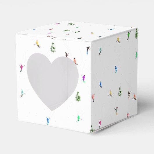 Winteralpine Skifahrer Skispass Geschenkschachtel (Vorderseite)