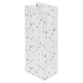 Winteralpine Skifahrer Skispass Geschenktüte Für Weinflaschen (Rückseite Schrägansicht)