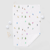 Winteralpine Skifahrer Skispass Golfhandtuch (Insitu)