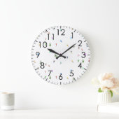 Winteralpine Skifahrer Skispass Große Wanduhr (Zuhause)