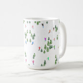 Winteralpine Skifahrer Skispass Kaffeetasse (VorderseiteRechts)