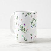 Winteralpine Skifahrer Skispass Kaffeetasse (Vorderseite Links)