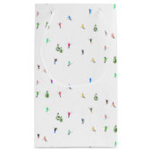 Winteralpine Skifahrer Skispass Kleine Geschenktüte (Rückseite)