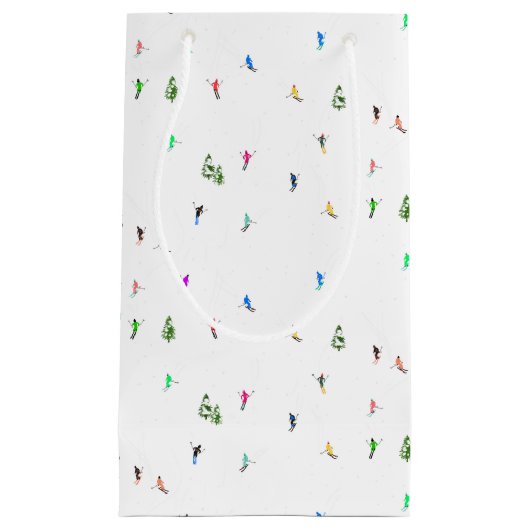 Winteralpine Skifahrer Skispass Kleine Geschenktüte (Vorderseite)