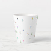 Winteralpine Skifahrer Skispass Milchtasse (Vorderseite)