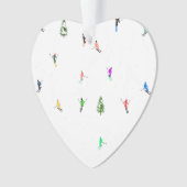 Winteralpine Skifahrer Skispass Ornament (Vorderseite)