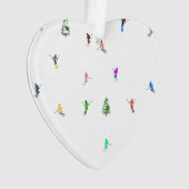 Winteralpine Skifahrer Skispass Ornament (Vorderseite)