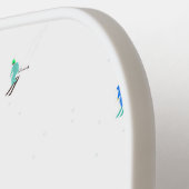 Winteralpine Skifahrer Skispass Pickleball Schläger (Linke Seite)